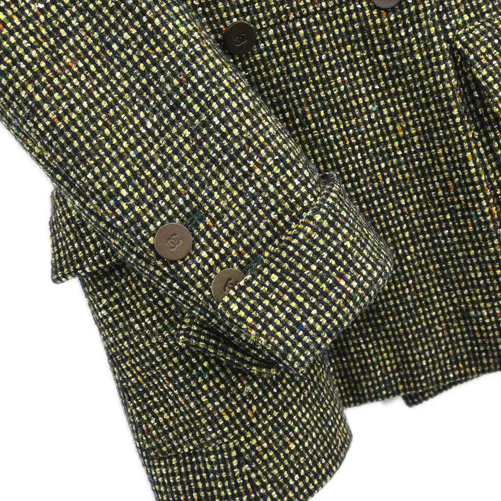 Chanel 2001 Double Breasted Jacket Green #34