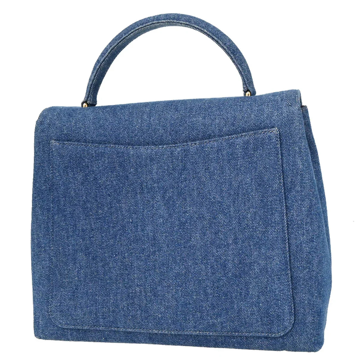 Chanel 1997-1999 Blue Denim Kelly Handbag