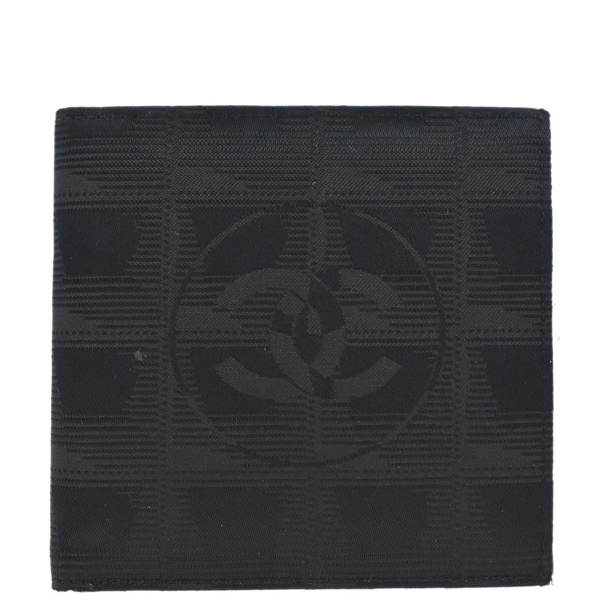 Chanel 2000-2001 Black Nylon New Travel Line Bifold Wallet