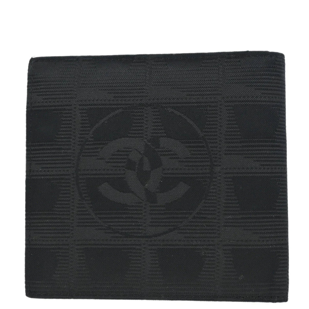 Chanel 2000-2001 Black Nylon New Travel Line Bifold Wallet