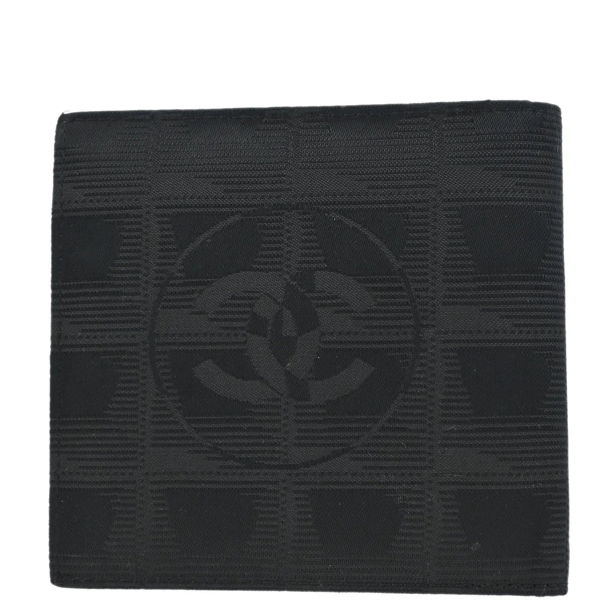 Chanel 2000-2001 Black Nylon New Travel Line Bifold Wallet