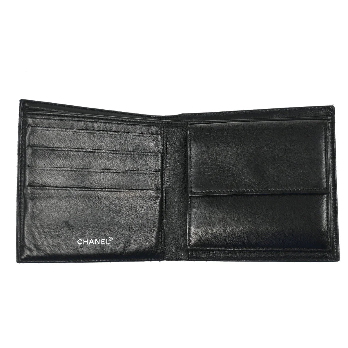Chanel 2000-2001 Black Nylon New Travel Line Bifold Wallet