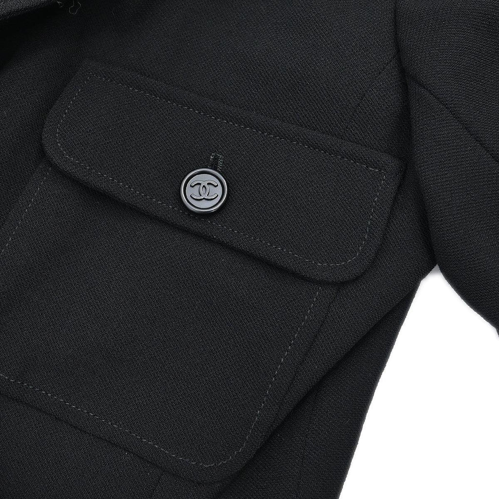 Chanel 1997 Double Breasted Jacket Black #44