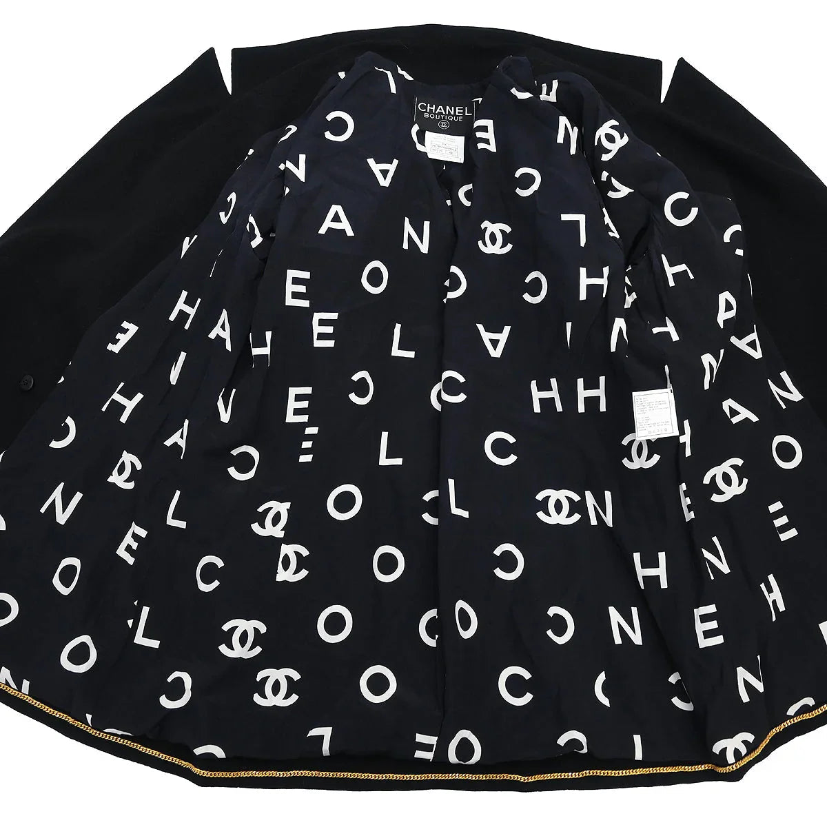 Chanel 1997 Double Breasted Jacket Black #44