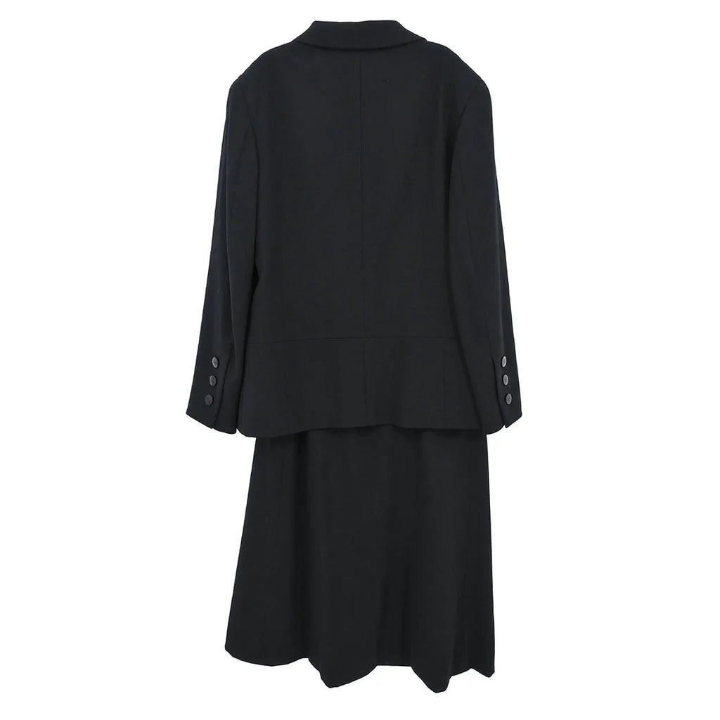 Chanel Setup Suit Jacket Skirt Black #38 1998
