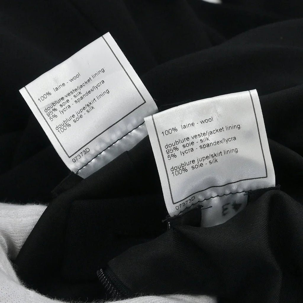 Chanel Setup Suit Jacket Skirt Black #38 1998