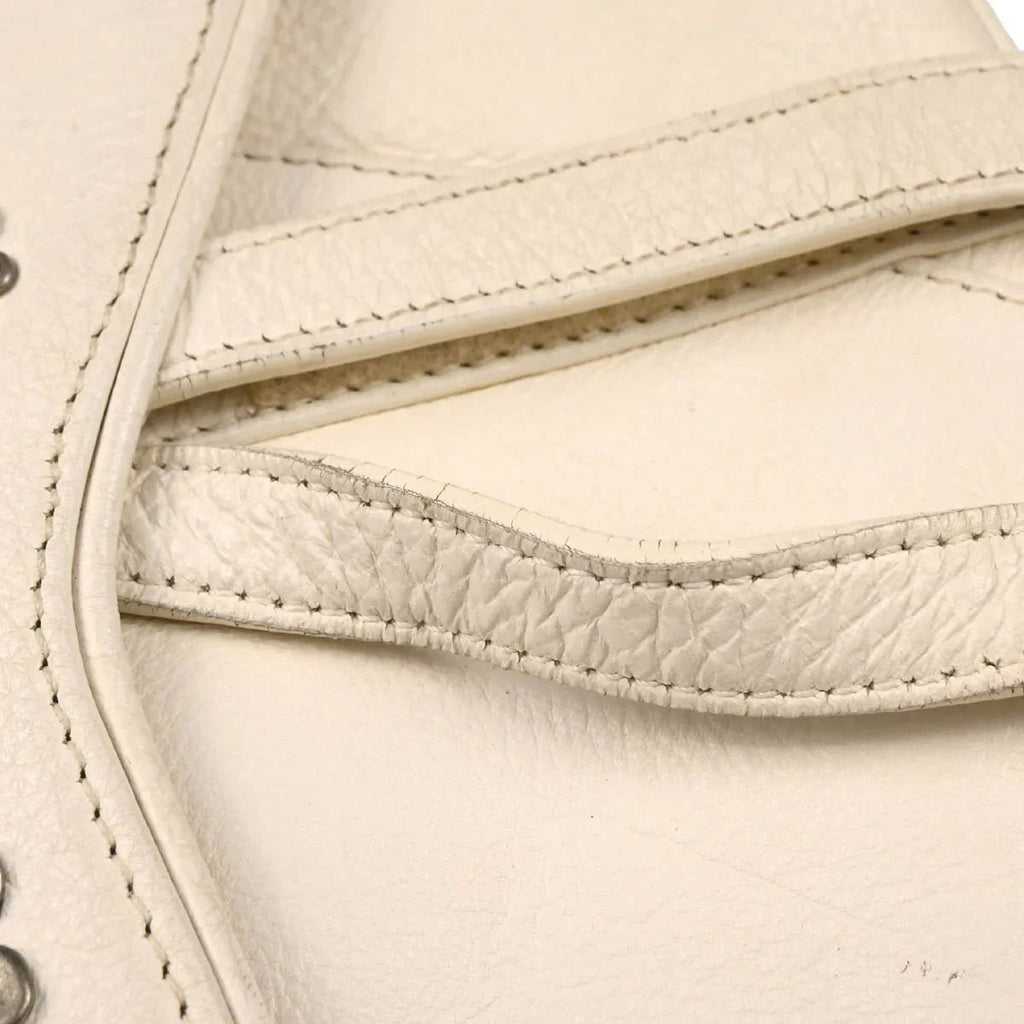 Christian Dior 2006 White Leather Saddle Handbag