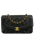 Chanel Black Lambskin Small Diana Shoulder Bag