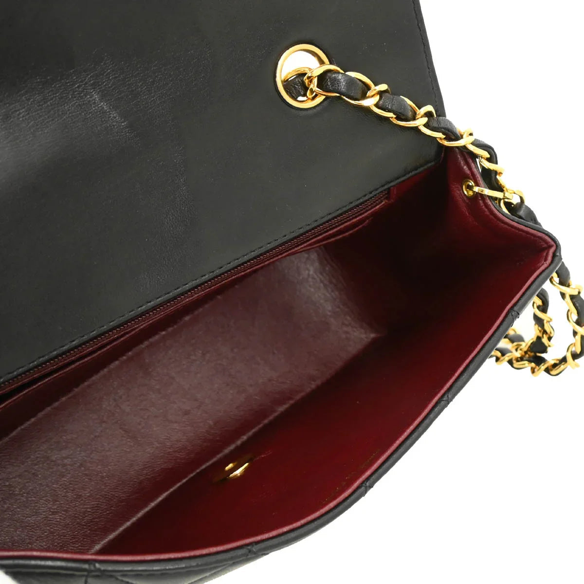Chanel Black Lambskin Small Diana Shoulder Bag