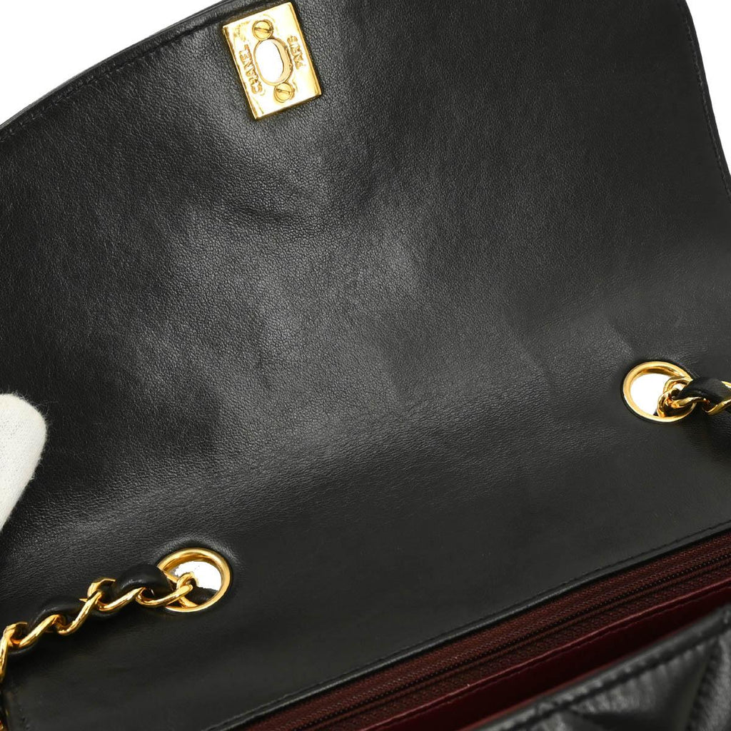 Chanel Black Lambskin Small Diana Shoulder Bag