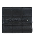 Chanel Black Caviar Choco Bar Trifold Wallet