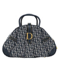 Christian Dior Navy Double Saddle Trotter Handbag