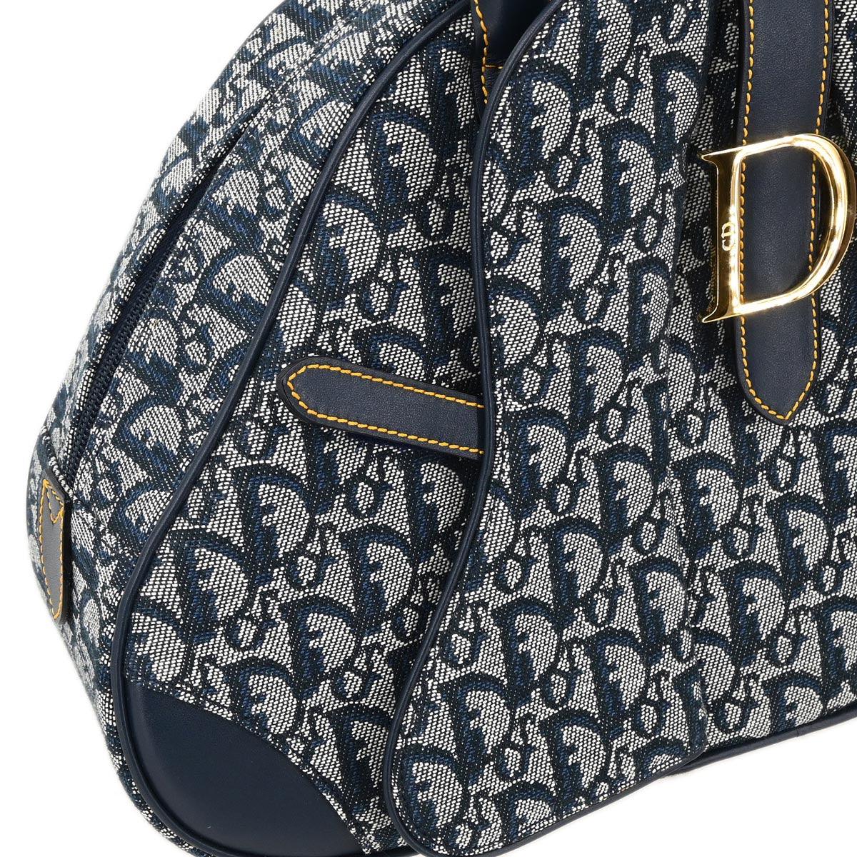 Christian Dior Navy Double Saddle Trotter Handbag