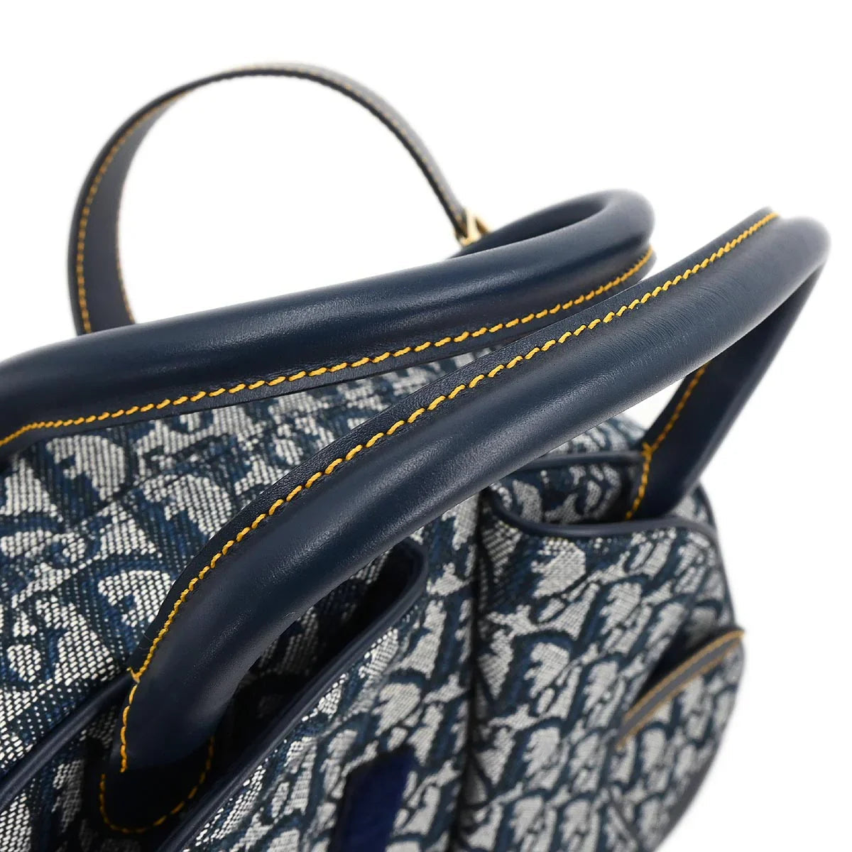 Christian Dior Navy Double Saddle Trotter Handbag