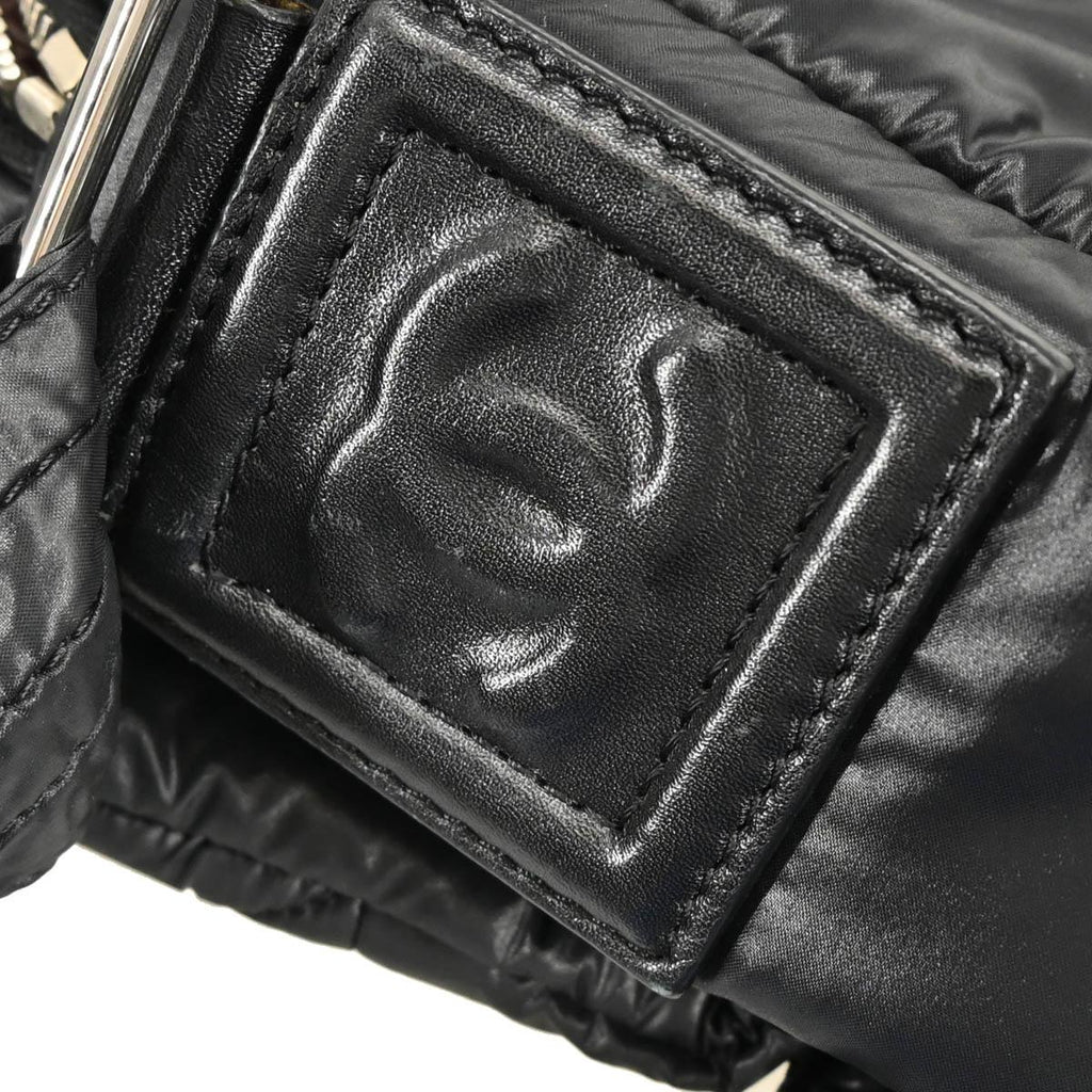 Chanel 2009-2010 Black Nylon Coco Cocoon Messenger Bag
