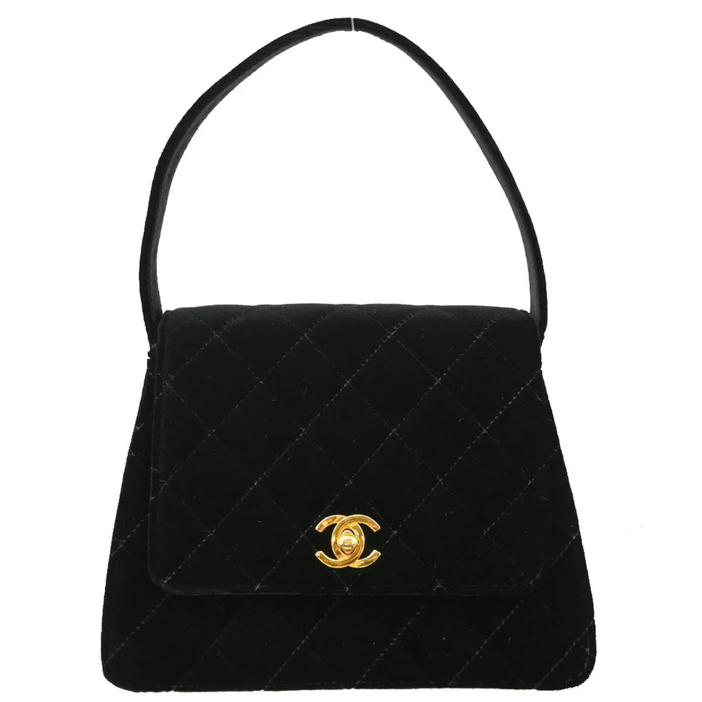 Chanel 1997-1999 Black Velvet Handbag