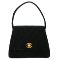 Chanel 1997-1999 Black Velvet Handbag