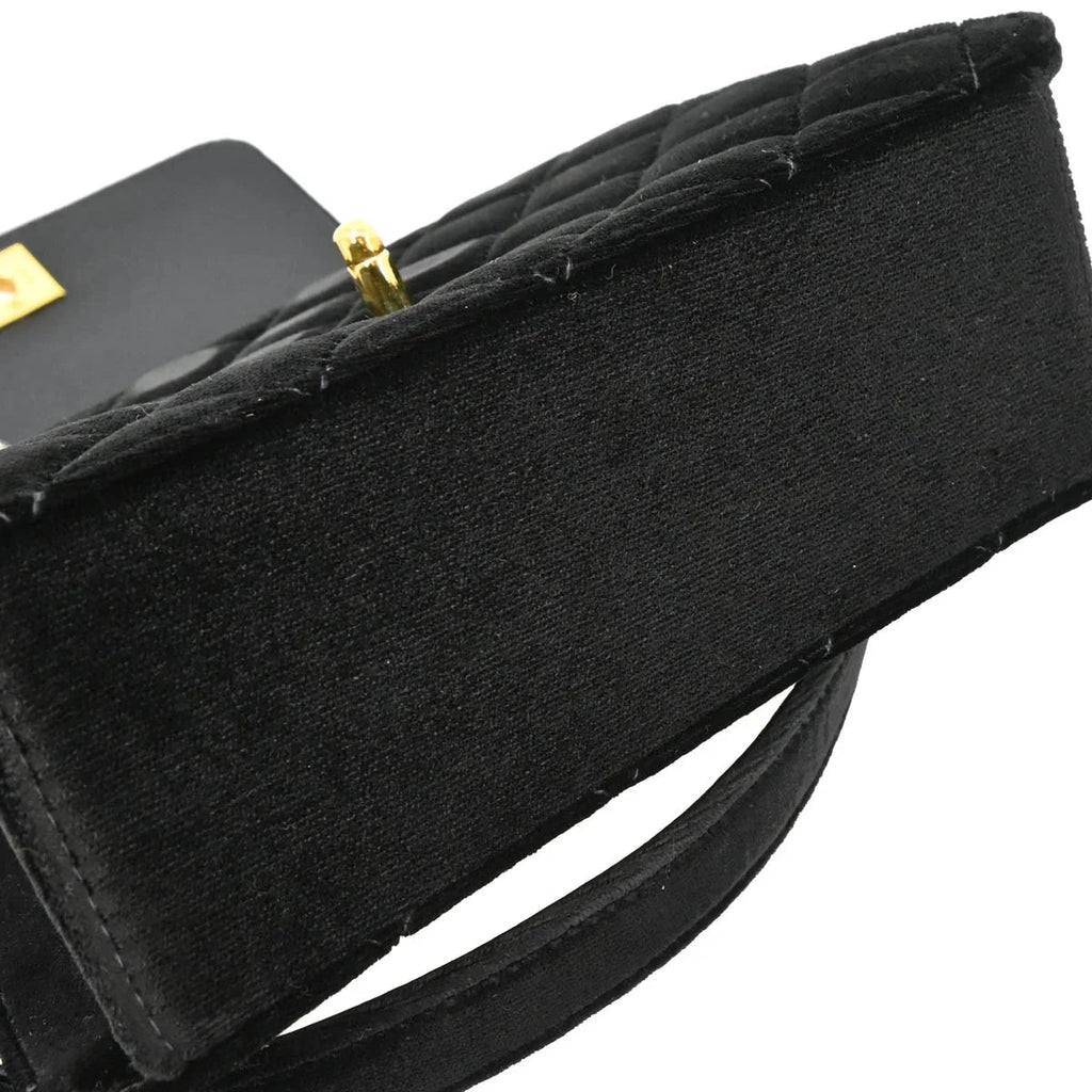 Chanel 1997-1999 Black Velvet Handbag