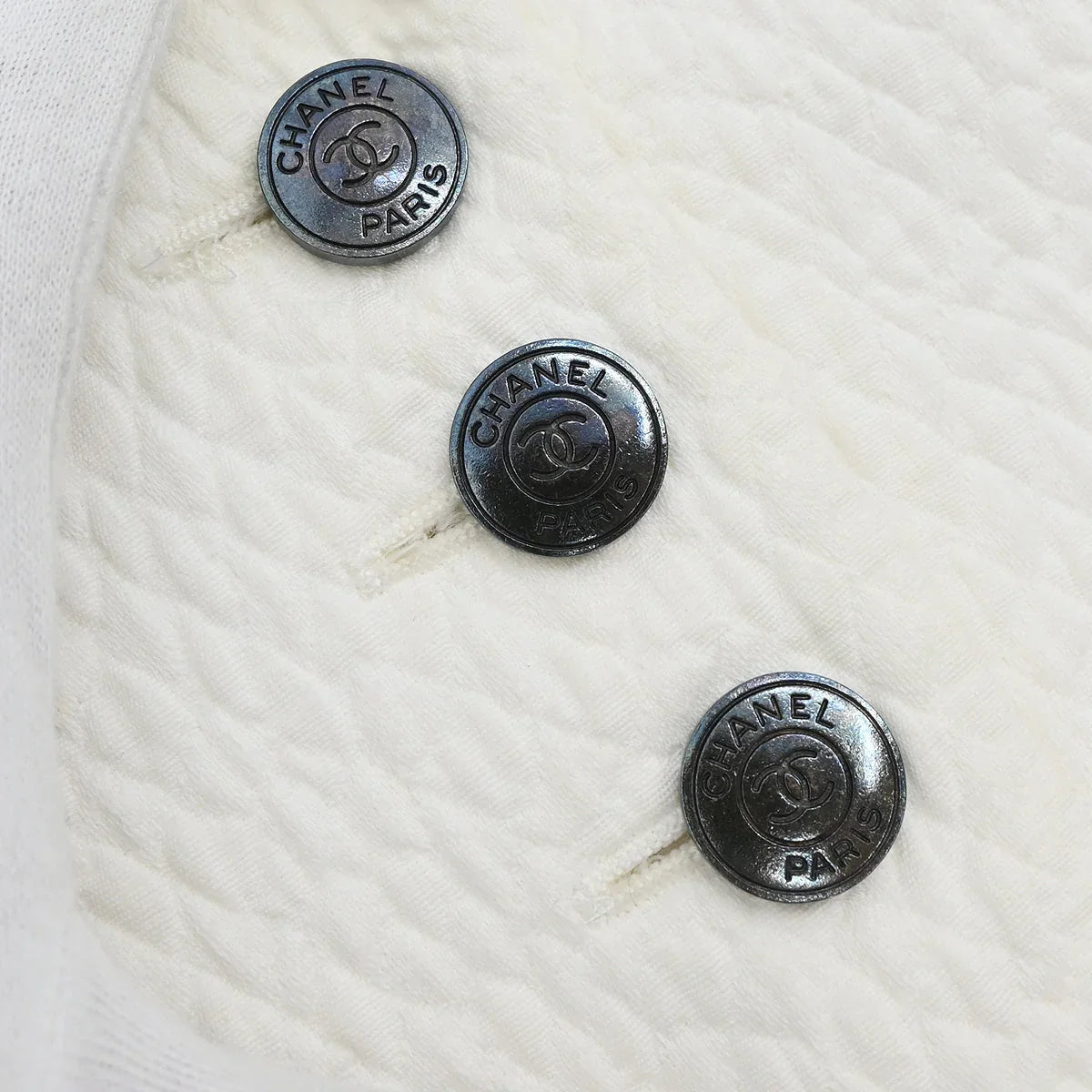 Chanel 1997 Single Breasted Jacket White #38