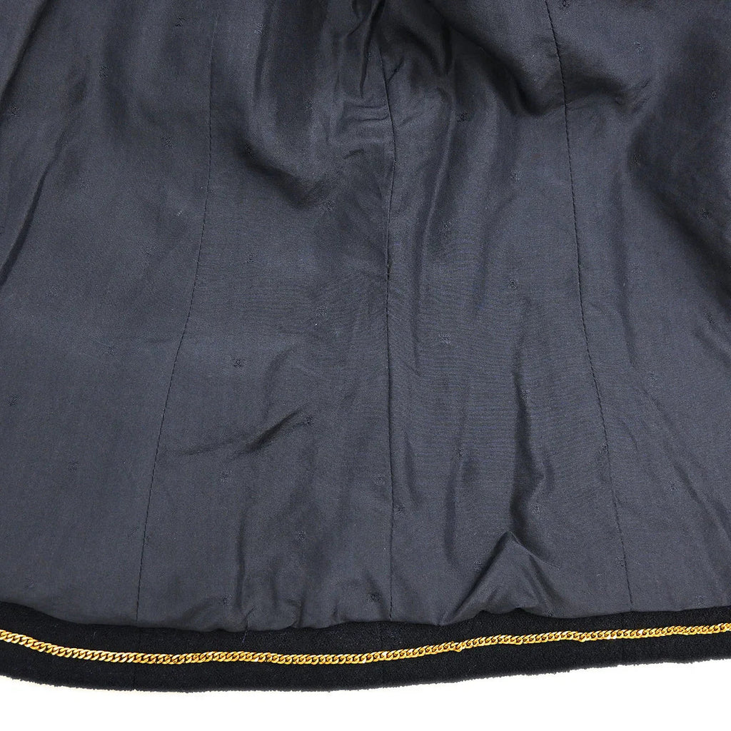 Chanel Collarless Jacket Navy #44