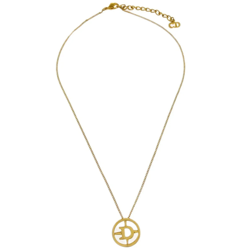 Christian Dior Necklace Pendant Gold