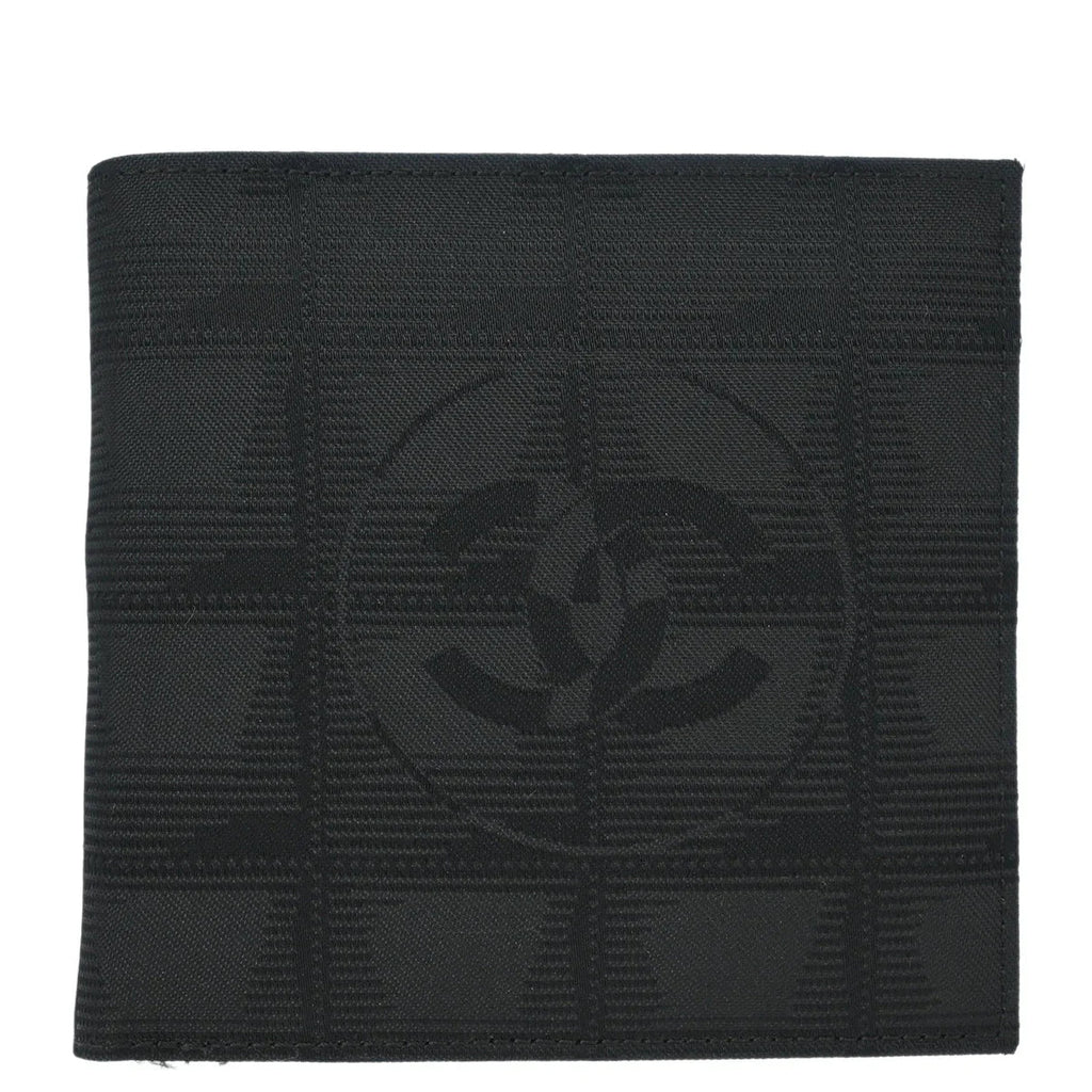 Chanel 2000-2001 Black Nylon New Travel Line Bifold Wallet