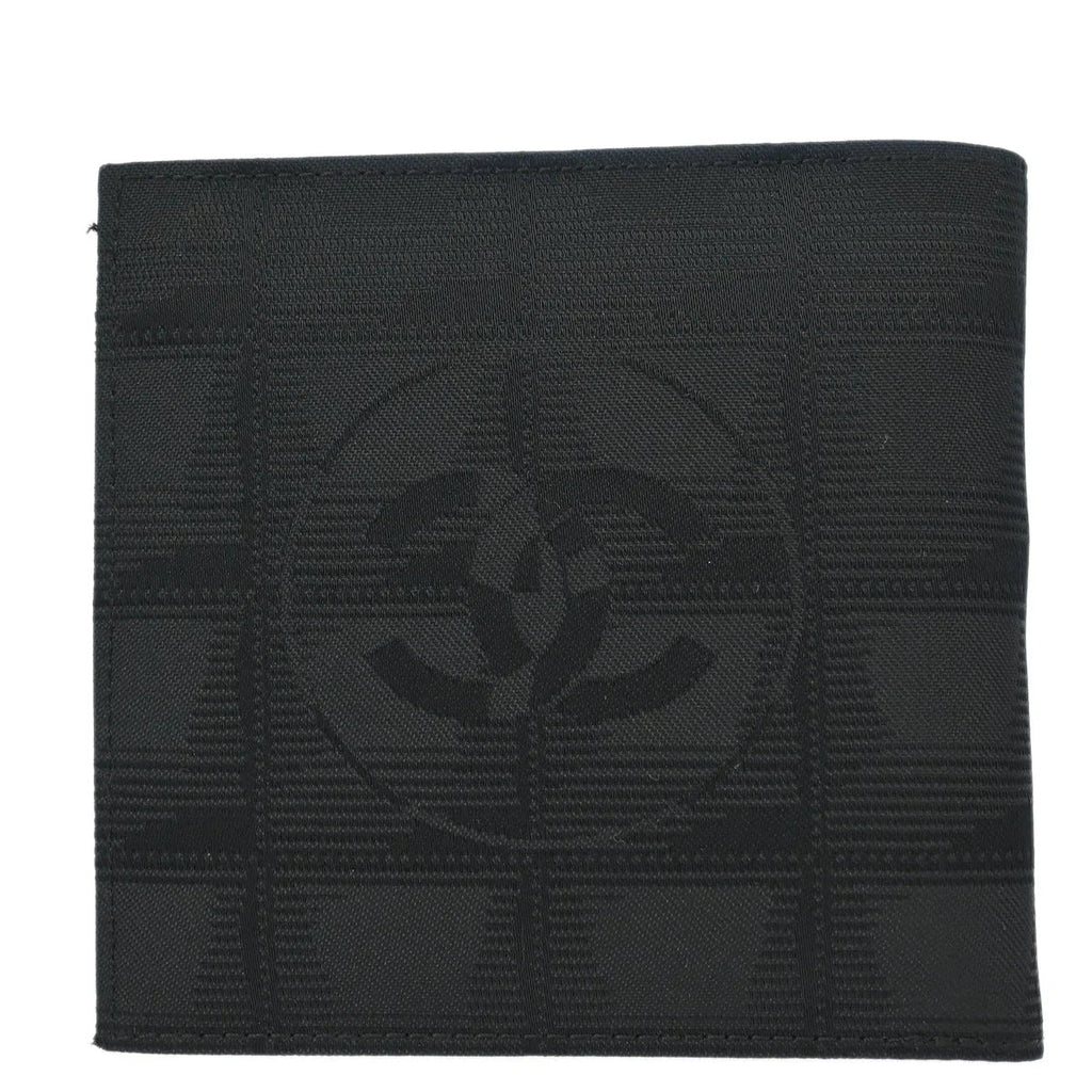 Chanel 2000-2001 Black Nylon New Travel Line Bifold Wallet