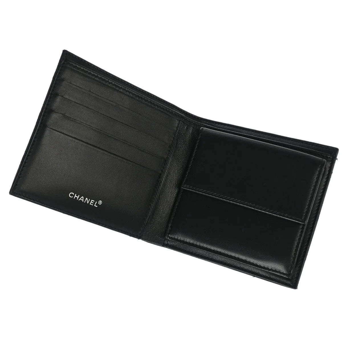 Chanel 2000-2001 Black Nylon New Travel Line Bifold Wallet
