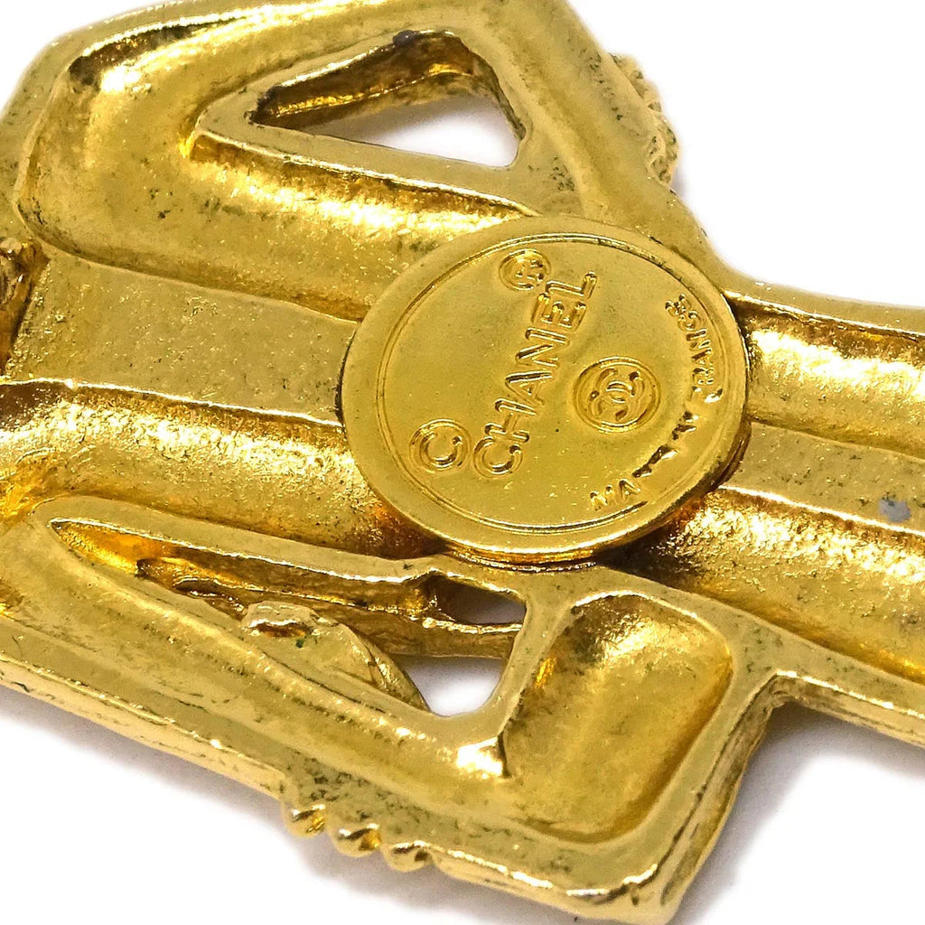 Chanel Gold Mademoiselle Brooch Pin