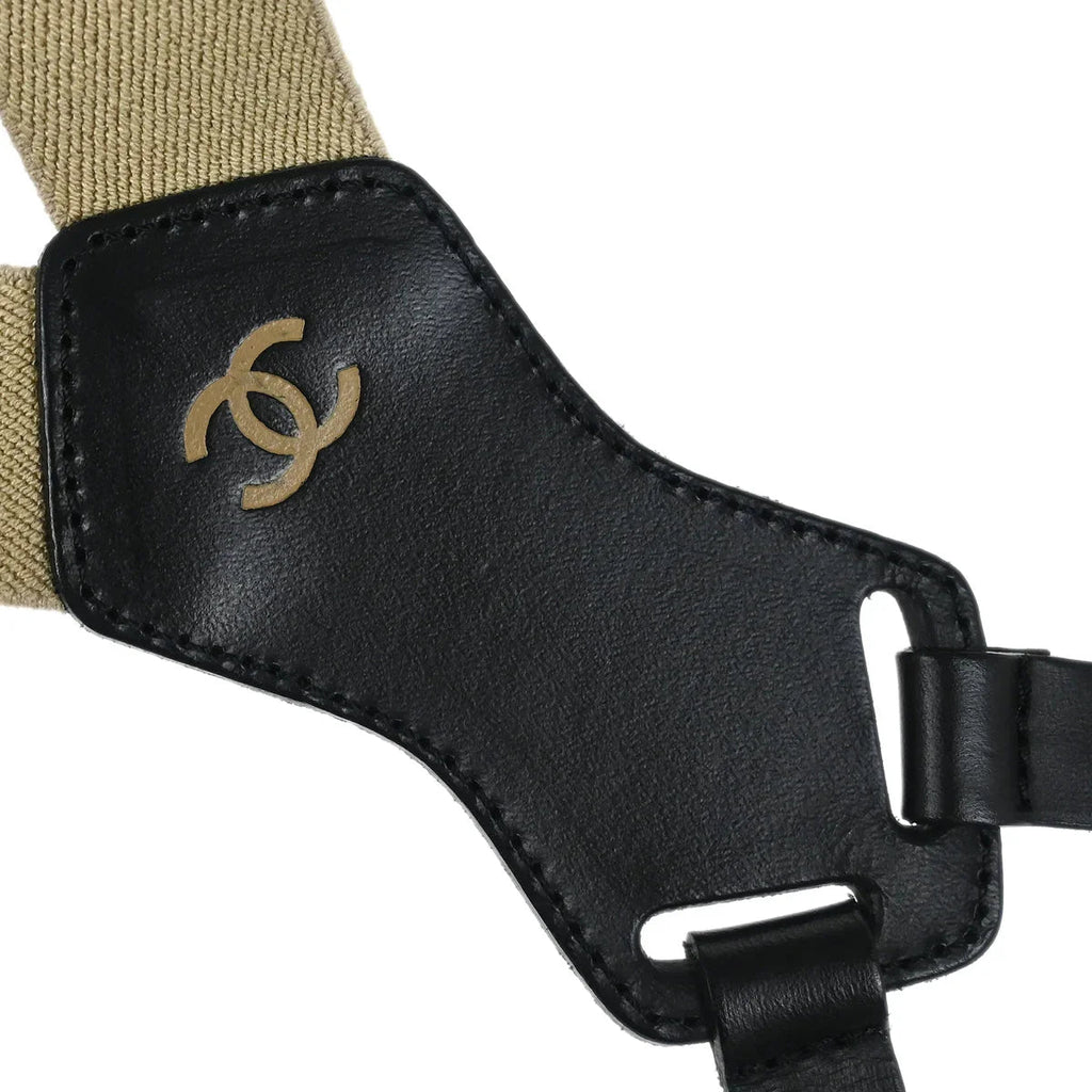 Chanel Suspenders Beige Small Good