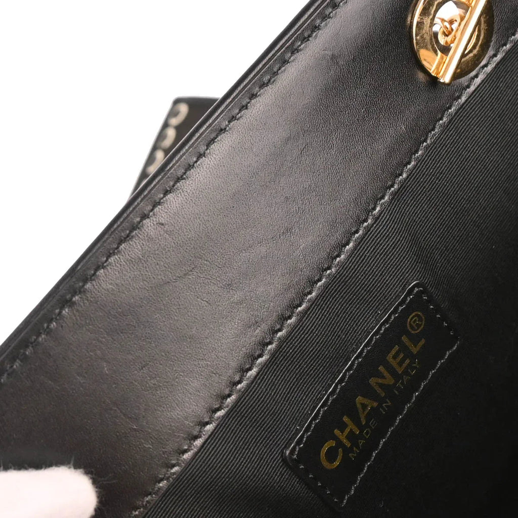 Chanel 2002-2003 Black Canvas COCO Tote Bag