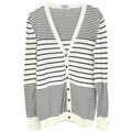 Chanel Striped Cardigan White #40