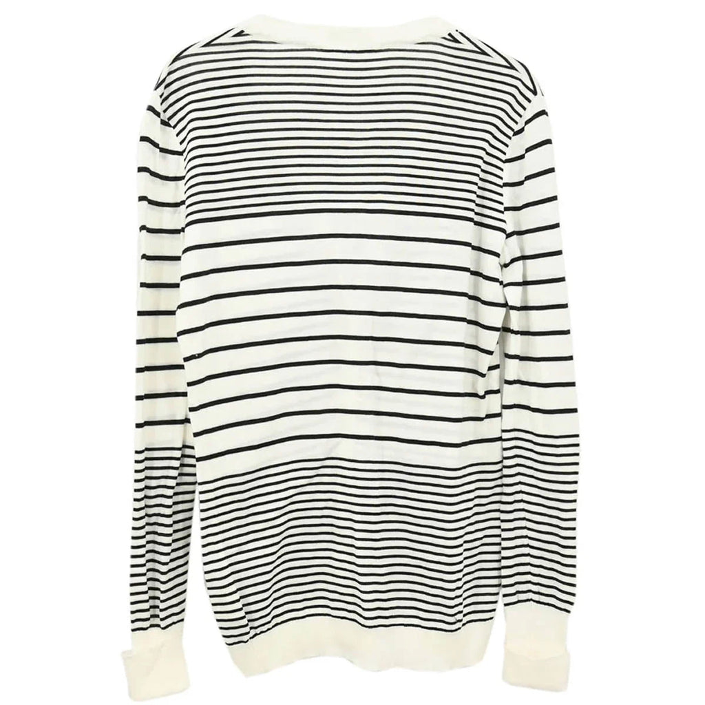 Chanel Striped Cardigan White #40