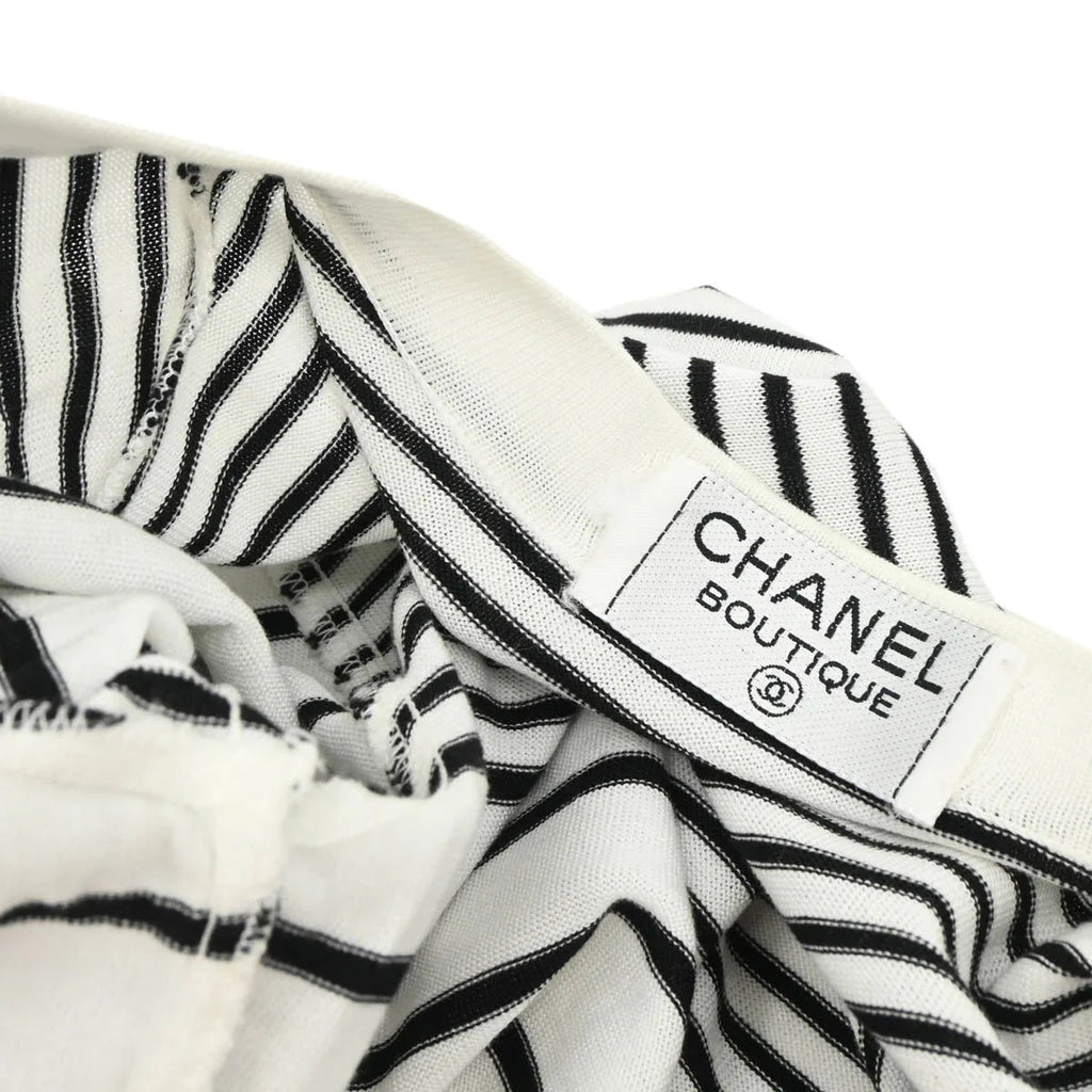 Chanel Striped Cardigan White #40