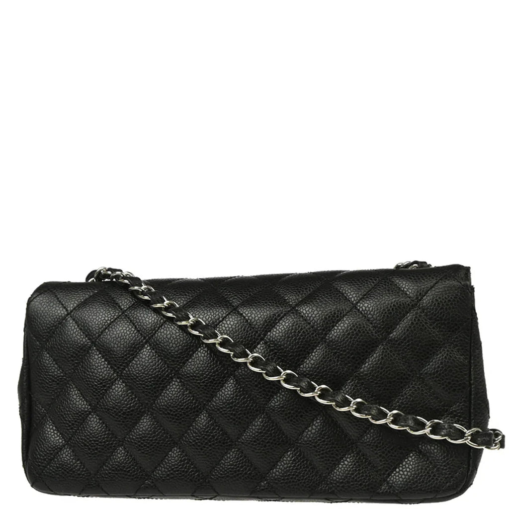 Chanel 2005-2006 Black Caviar East West Shoulder Bag