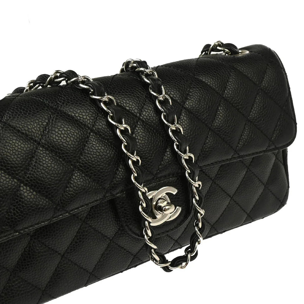 Chanel 2005-2006 Black Caviar East West Shoulder Bag