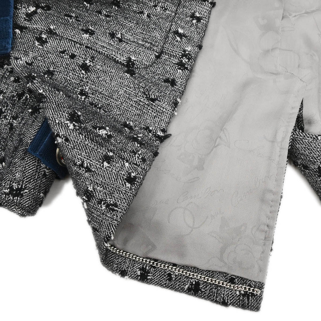 Chanel 2017 Single Breasted Jacket Gray #38