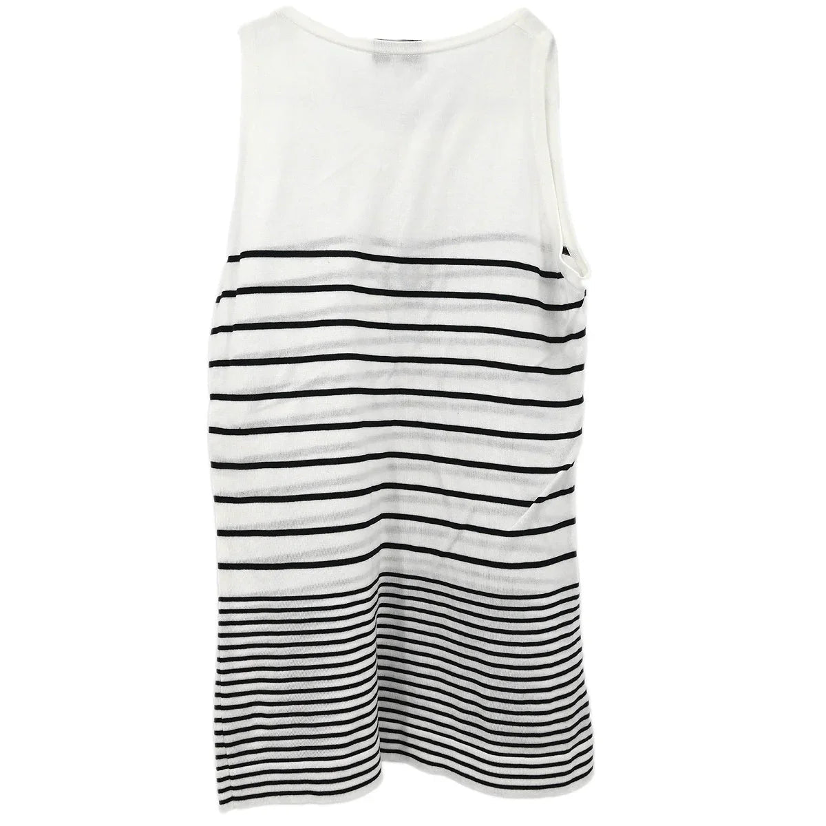 Chanel Striped Sleeveless Top White #40