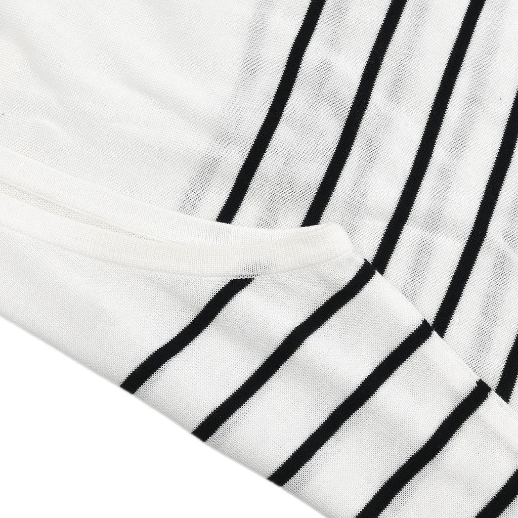 Chanel Striped Sleeveless Top White #40