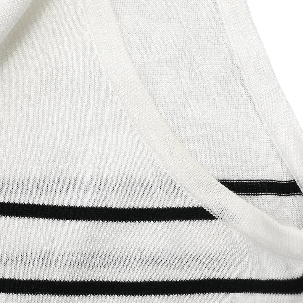 Chanel Striped Sleeveless Top White #40