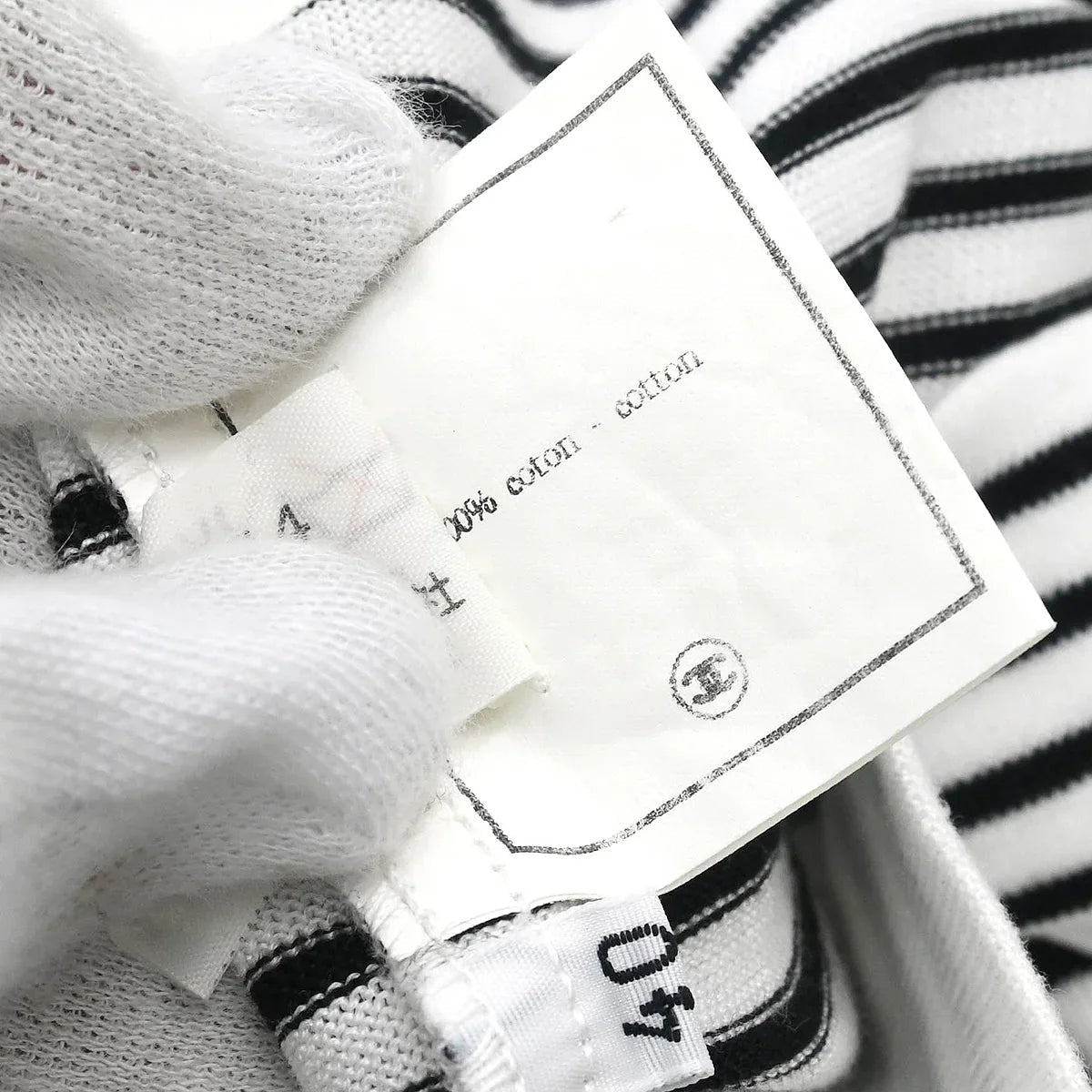 Chanel Striped Sleeveless Top White #40