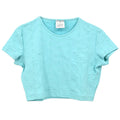 Chanel Cropped T-shirt Top Light Blue #42