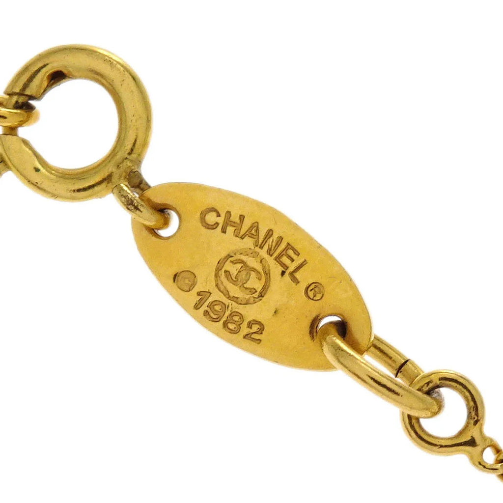Chanel CC Chain Bracelet Gold Rhinestone