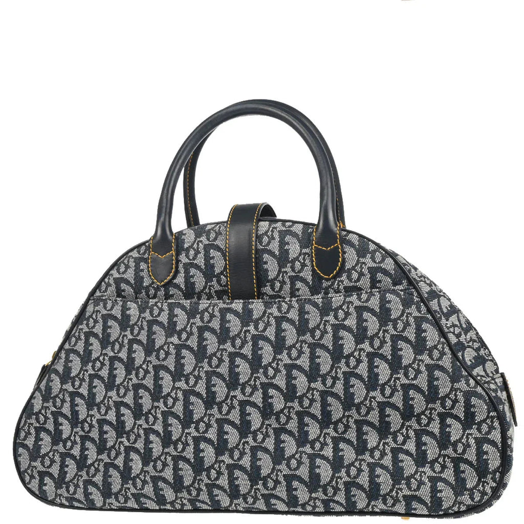Christian Dior 2002 Navy Double Saddle Trotter Handbag