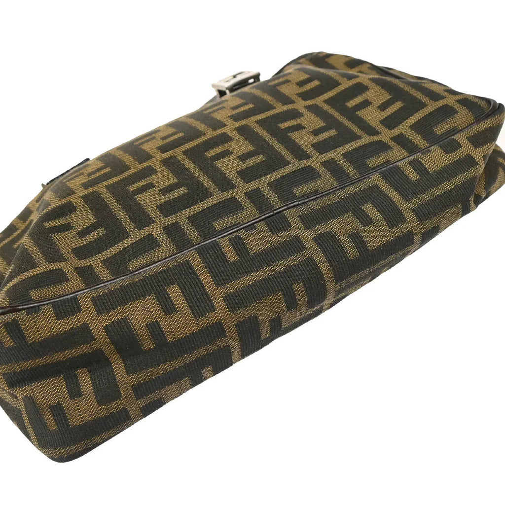 Fendi 1990s Brown Zucca 2way Shoulder Handbag