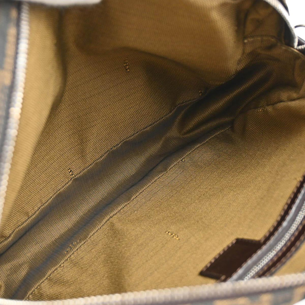 Fendi 1990s Brown Zucca 2way Shoulder Handbag