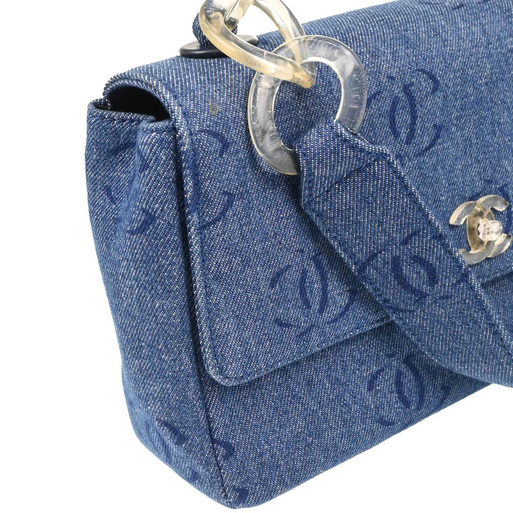 Chanel 2002-2003 Blue Denim Handbag