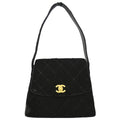 Chanel 1996-1997 Black Velvet Handbag