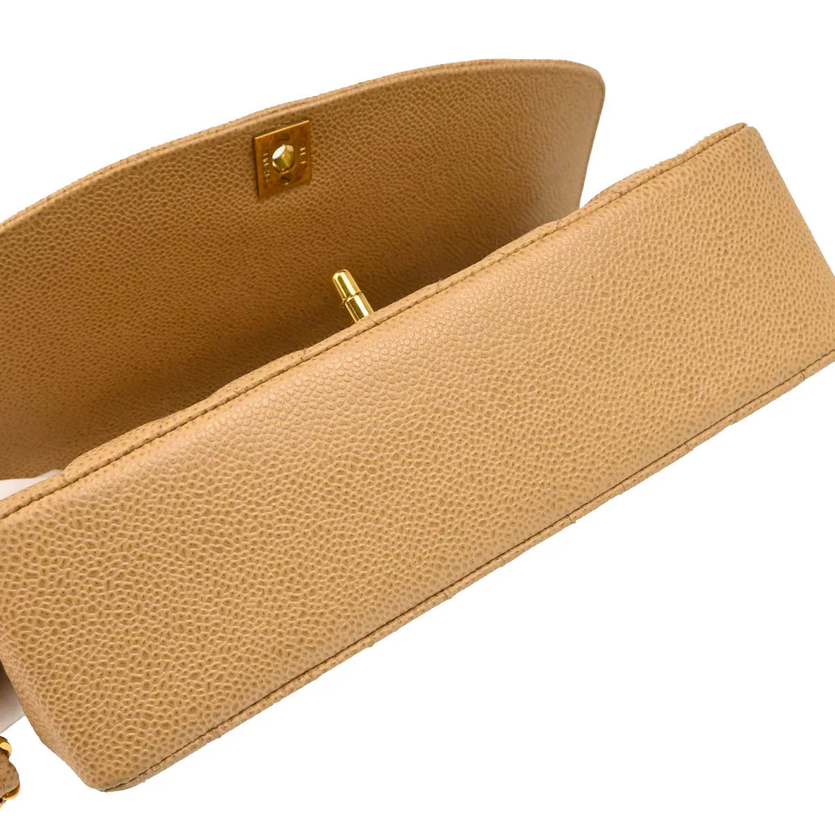 Chanel 1994-1996 Beige Caviar Medium Diana Shoulder Bag