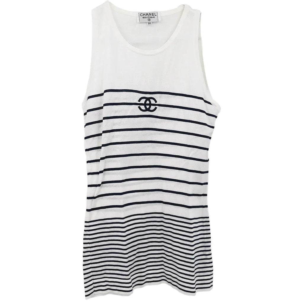 Chanel Sleeveless Tank Top White #38